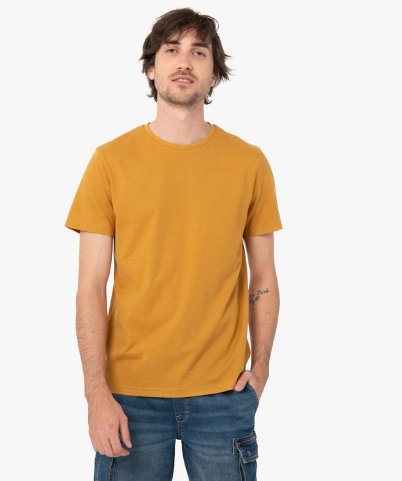 Tee-shirt à manches courtes et col rond homme vue1 - GEMO 4G HOMME - GEMO