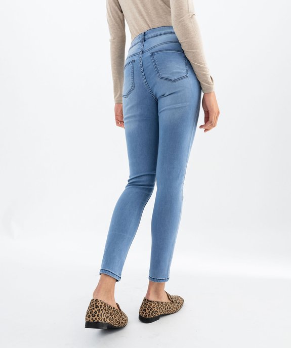 Jean skinny taille haute en denim stretch femme vue3 - GEMO 4G FEMME - GEMO