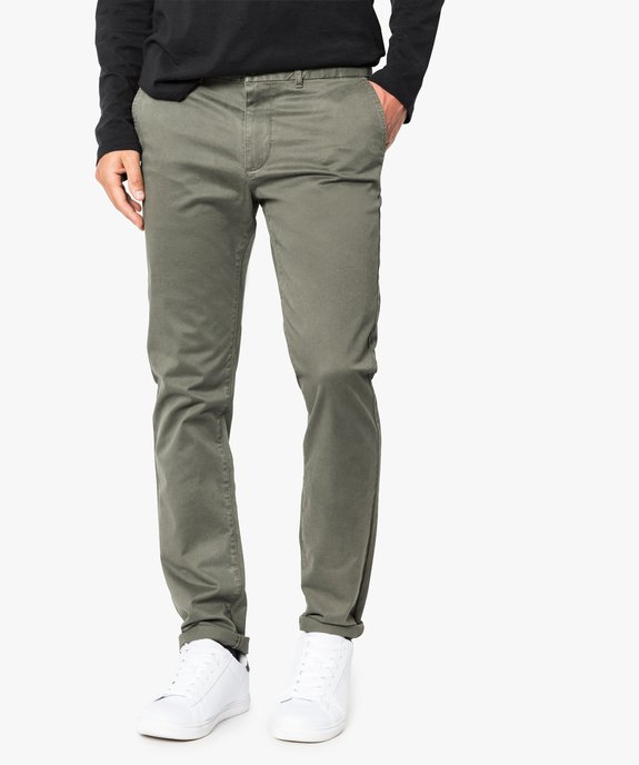 Pantalon homme chino coupe slim vue1 - GEMO (HOMME) - GEMO