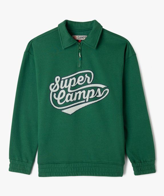 Sweat col polo zippé garçon - Camps United vue1 - CAMPS G4G - GEMO