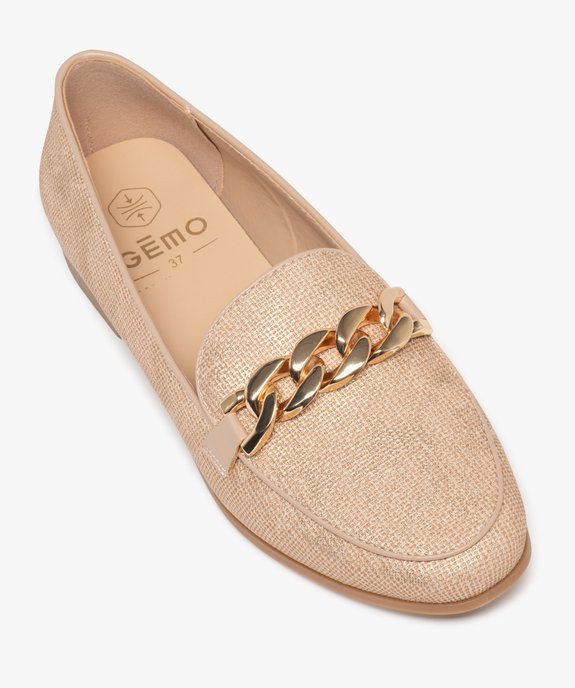 Mocassins femme à bout amande et bride chaine vue6 - GEMO (CASUAL) - GEMO