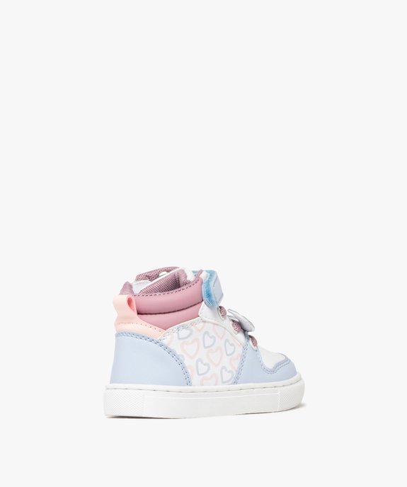 Baskets mid-cut imprimées cœurs bébé fille - Stitch vue4 - LILO & STITCH - GEMO