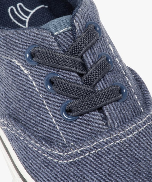 Baskets bébé garçon en toile denim avec lacets élastiques vue6 - GEMO 4G BEBE - GEMO