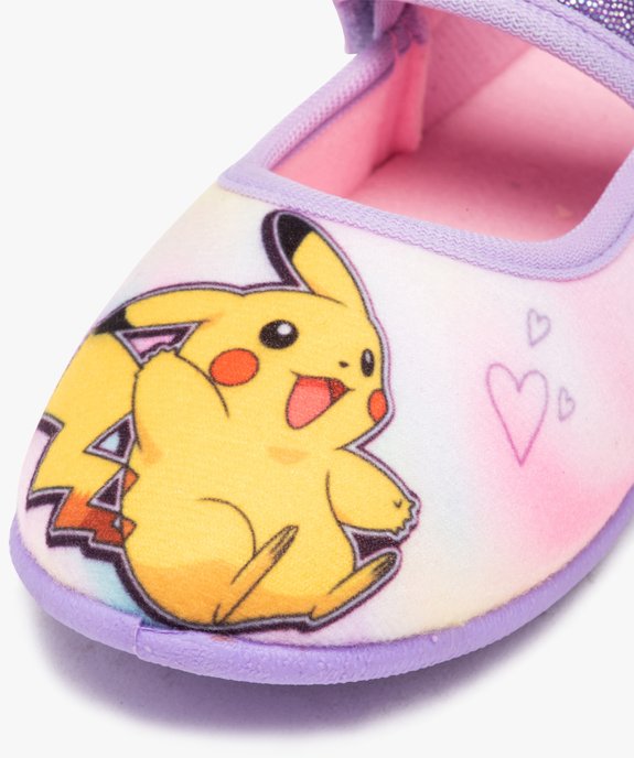 Chaussons fille ballerines à scratch Pikachu - Pokemon vue6 - POKEMON - GEMO