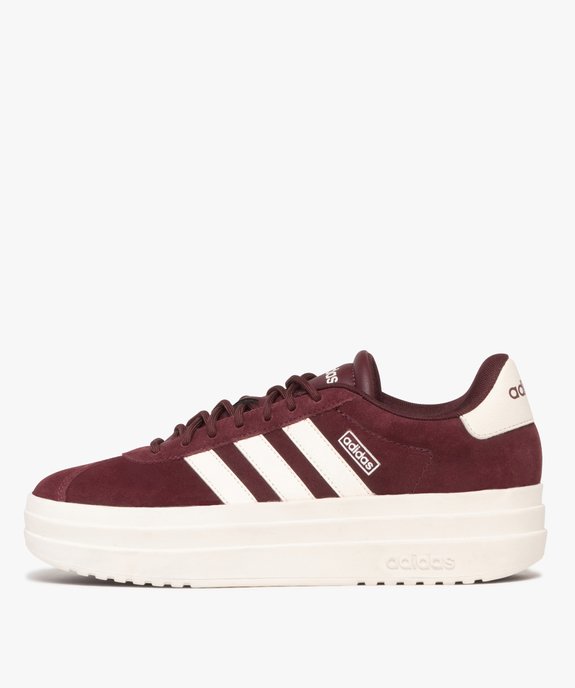 Baskets femme en cuir lisse avec semelle plateforme VL Court bold - Adidas vue1 - ADIDAS - GEMO