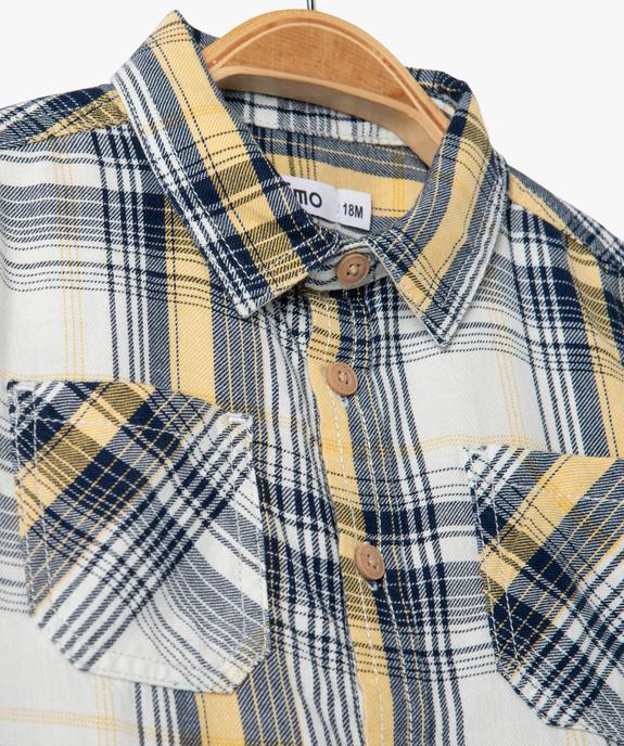 Chemise manches longues à carreaux bébé garçon vue2 - GEMO(BEBE DEBT) - GEMO