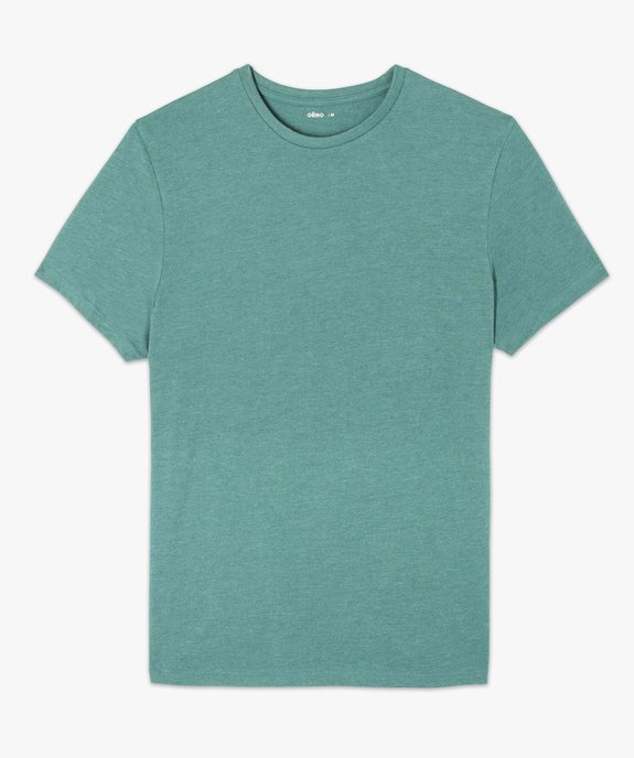 Tee-shirt à manches courtes et col rond homme vue4 - GEMO 4G HOMME - GEMO