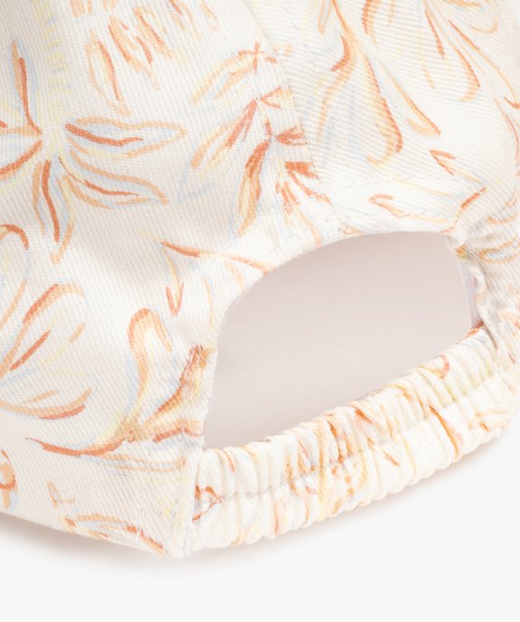 Casquette à motif feuillage bébé fille vue2 - GEMO(BEBE DEBT) - GEMO