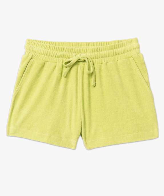 Short de plage femme en éponge avec taille élastique vue4 - GEMO (PLAGE) - GEMO