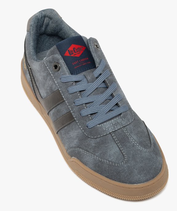 Baskets homme rétro en suédine et avec bandes latérales - Lee Cooper vue5 - LEE COOPER - GEMO