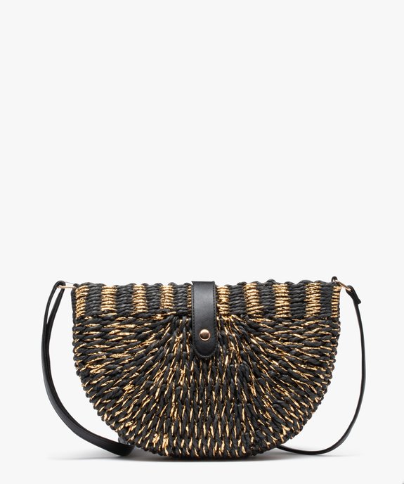 Sac bandoulière femme demi-lune en paille  vue1 - GEMO (ACCESS) - GEMO