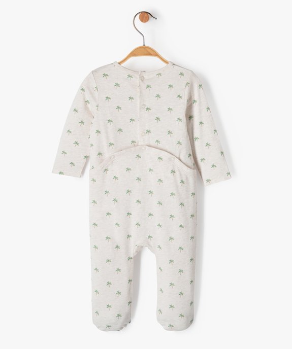 Pyjama bébé garçon avec motifs palmiers et inscription vue4 - GEMO(BB COUCHE) - GEMO