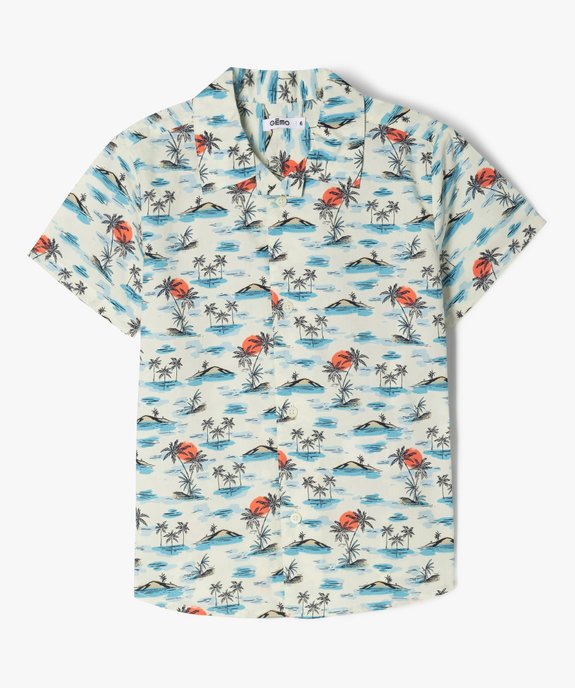 Chemise manches courtes imprimé tropical garçon vue2 - GEMO (ENFANT) - GEMO