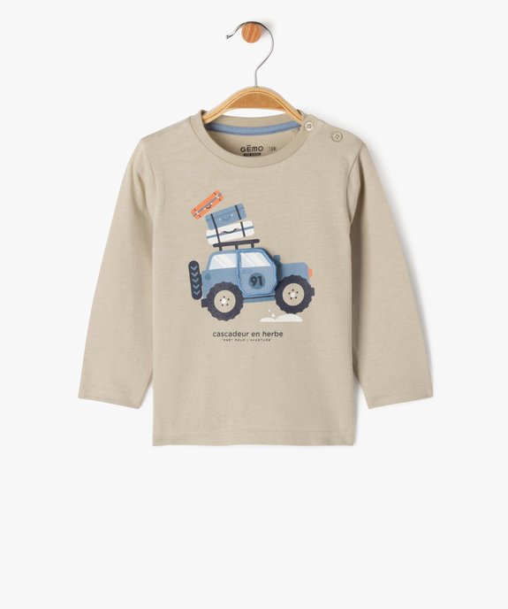 Tee-shirt manches longues avec motif animé bébé garçon vue1 - GEMO 4G BEBE - GEMO