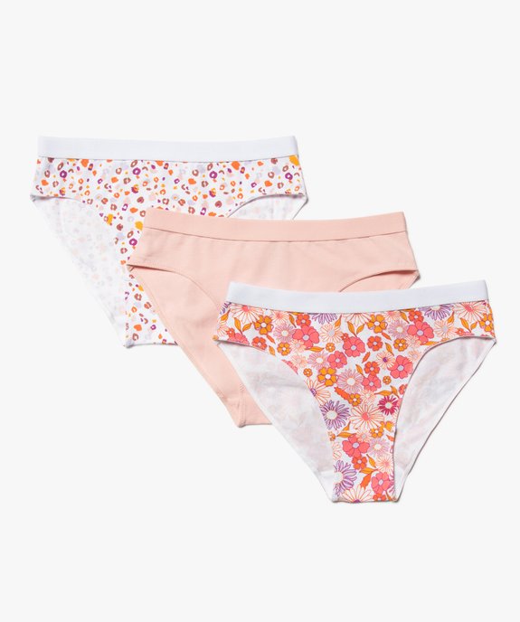 Culottes fille à motifs all over (lot de 3) vue1 - GEMO 4G FILLE - GEMO