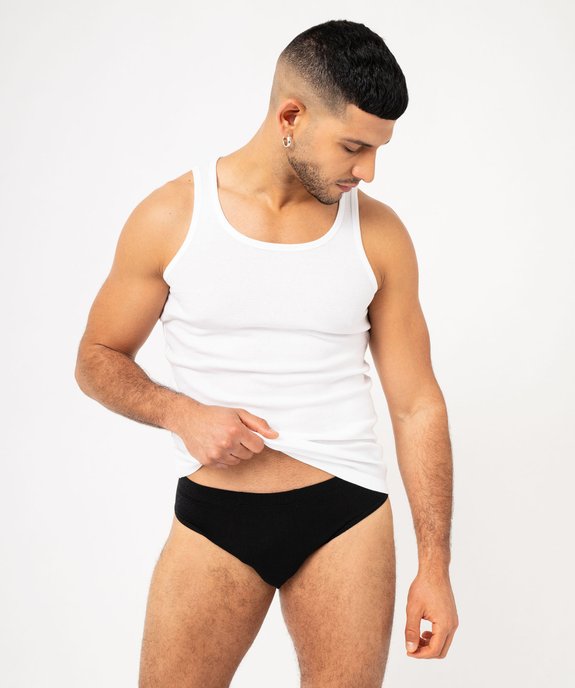 Slip en coton stretch à taille élastiquée homme (lot de 3) vue1 - GEMO 4G HOMME - GEMO