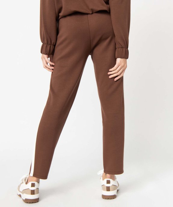 Pantalon de jogging femme avec bandes contrastantes sur les côtés vue3 - GEMO(FEMME PAP) - GEMO