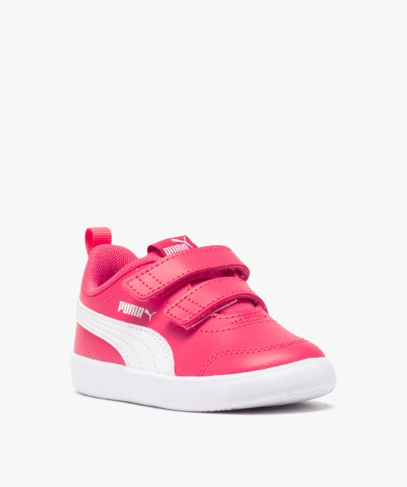 Baskets bébé bicolores à scratch – Puma Courtflex vue2 - PUMA - GEMO