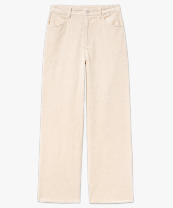 Pantalon large en velours côtelé femme vue5 - GEMO(FEMME PAP) - GEMO