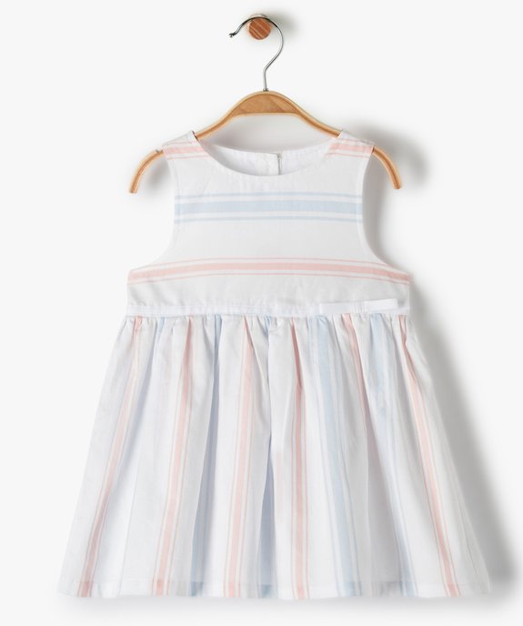 Robe bébé fille sans manches avec jupon vue1 - GEMO(BEBE DEBT) - GEMO