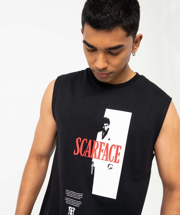 Débardeur homme imprimé Scarface vue2 - SCARFACE - GEMO