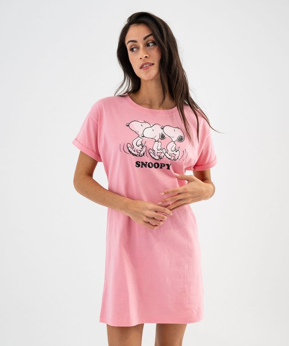 Chemise de nuit tee-shirt avec motif Snoopy femme - Peanuts vue2 - SNOOPY - GEMO