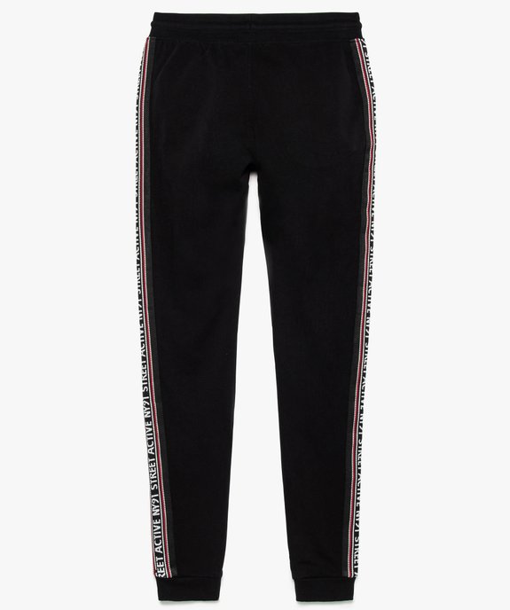 Pantalon de jogging garçon avec bande latérale brodée vue2 - GEMO (JUNIOR) - GEMO