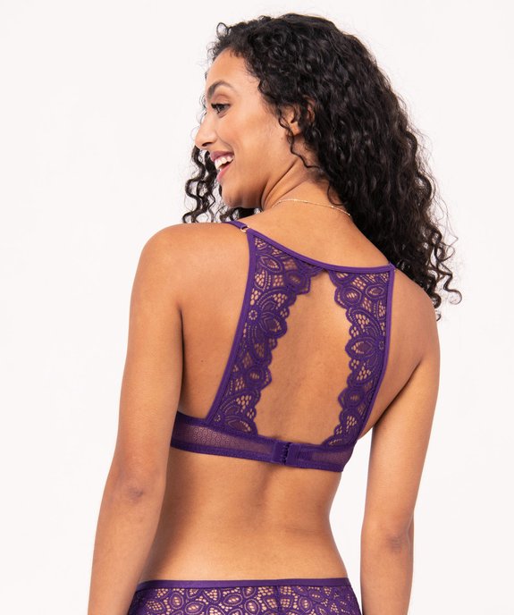 Soutien-gorge push-up en dentelle avec dos fantaisie vue2 - GEMO(HOMWR FEM) - GEMO