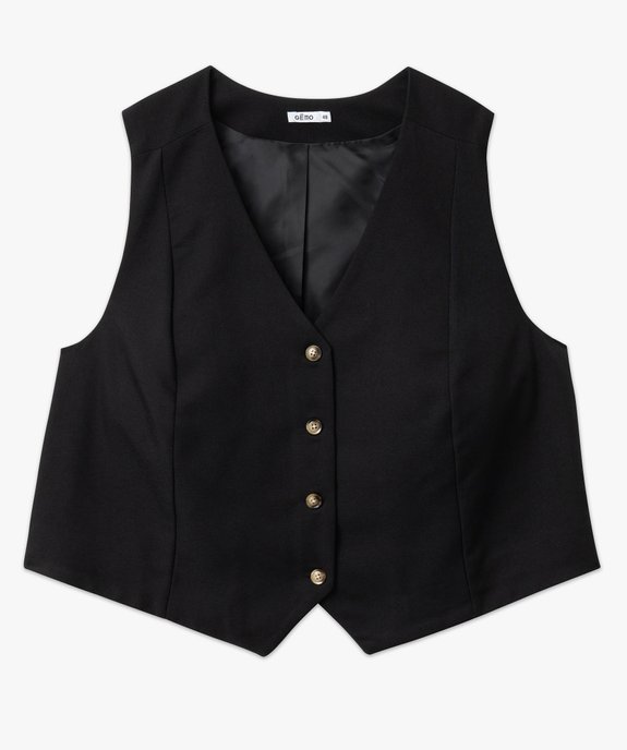 Veste sans manches à boutons femme vue4 - GEMO (G TAILLE) - GEMO