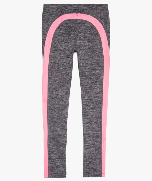 Leggings de sport fille avec bandes contrastantes vue2 - GEMO (JUNIOR) - GEMO