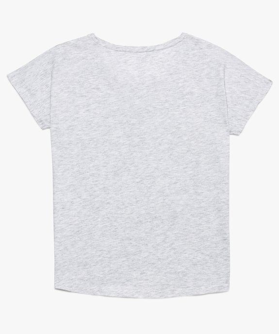 Tee-shirt fille ample imprimé avec dos rallongé et arrondi vue1 - GEMO (JUNIOR) - GEMO