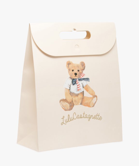 Pochette cadeau en papier avec motif ourson bébé - LuluCastagnette vue1 - LULUCASTAGNETTE - GEMO