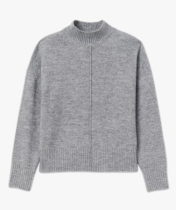 Pull col montant avec couture sur l’avant femme vue4 - GEMO(FEMME PAP) - GEMO