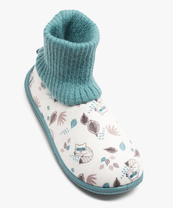 Chaussons garçon imprimés en velours ras et col chaussette vue5 - GEMO (ENFANT) - GEMO