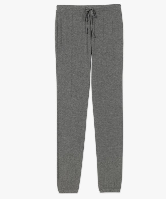 Pantalon de pyjama en maille fine avec bas resserré femme vue4 - GEMO 4G FEMME - GEMO