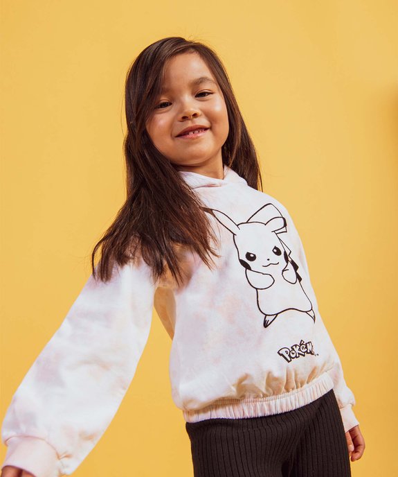 Sweat fille à capuche avec motif Pikachu - Pokemon vue1 - POKEMON - GEMO