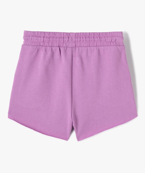 Short fille en maille avec ceinture élastique vue3 - GEMO (JUNIOR) - GEMO