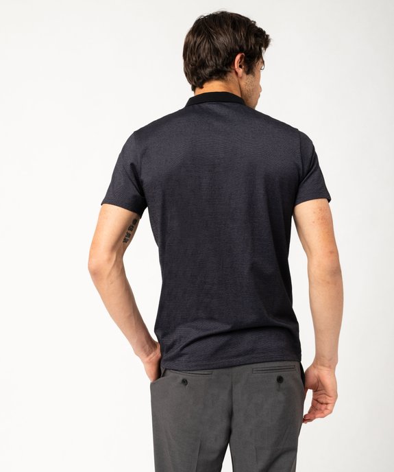 Polo manches courtes à fines rayures homme vue3 - GEMO (HOMME) - GEMO