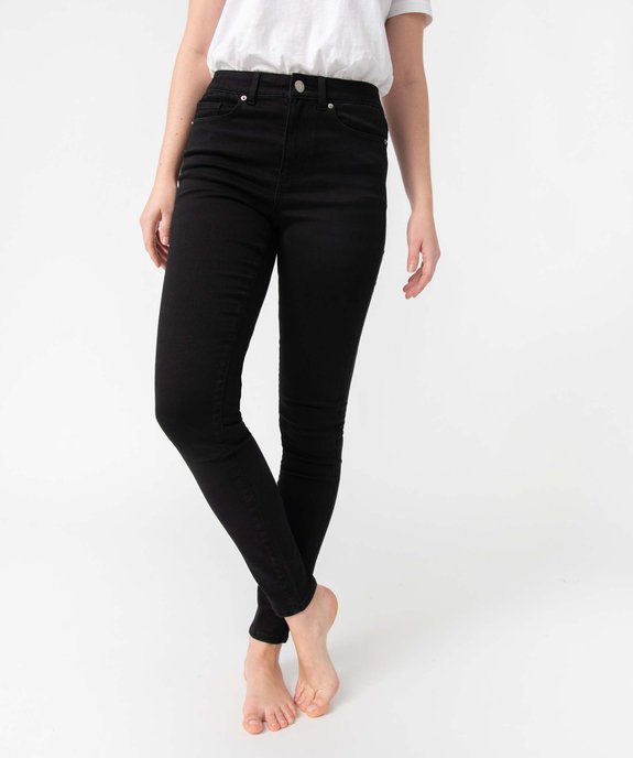 Jean femme coupe skinny taille haute Délavage plus économe en eau vue2 - GEMO 4G FEMME - GEMO