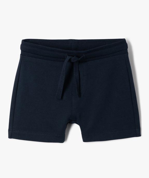 Short en maille avec ceinture bord-côte bébé garçon vue1 - GEMO(BEBE DEBT) - GEMO