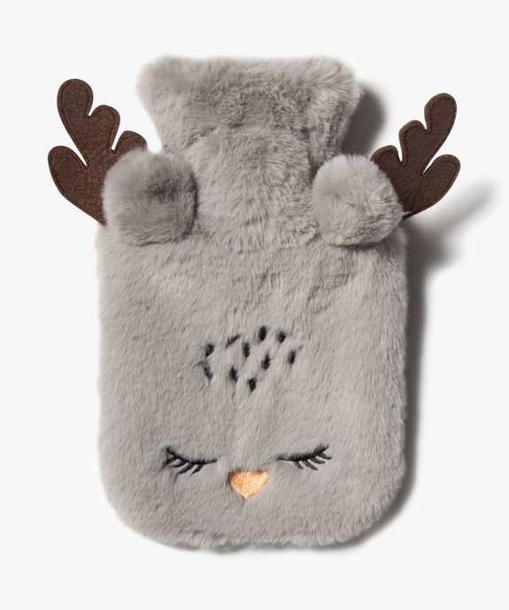 Mini bouillotte en matière peluche motif renne vue1 - GEMO - GEMO