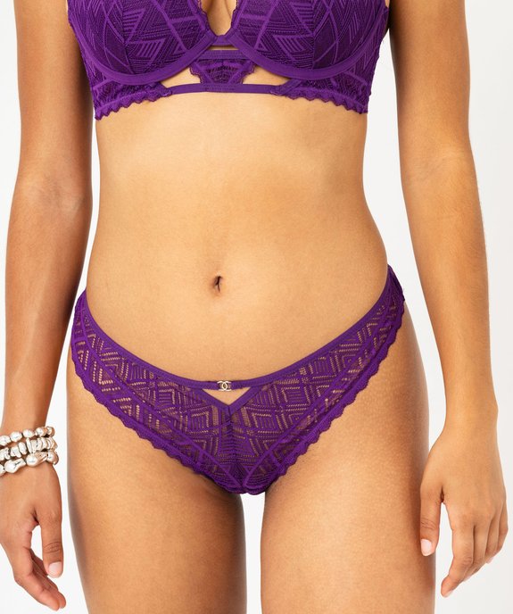 String en dentelle géométrique femme vue1 - GEMO(HOMWR FEM) - GEMO