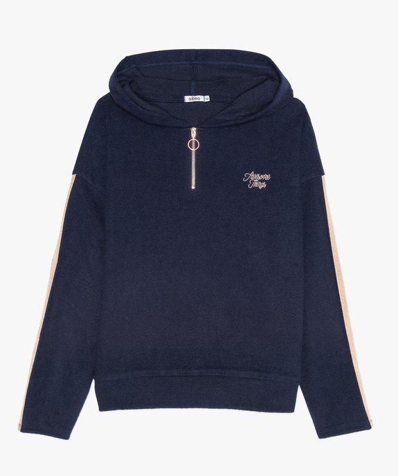 Pull fille façon sweat à capuche vue1 - GEMO (JUNIOR) - GEMO