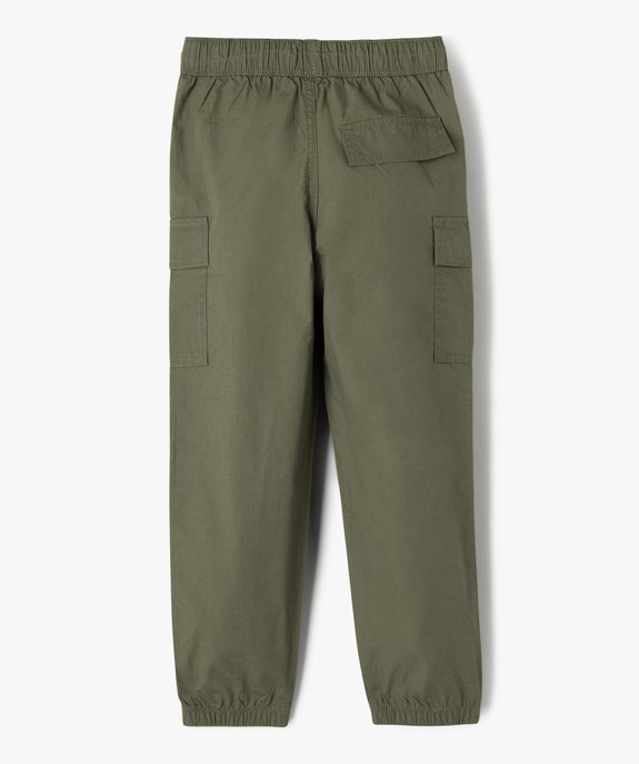 Pantalon parachute avec poches à rabat garçon vue3 - GEMO (ENFANT) - GEMO