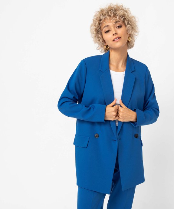 Veste blazer femme coupe droite fermeture croisée vue1 - GEMO(FEMME PAP) - GEMO