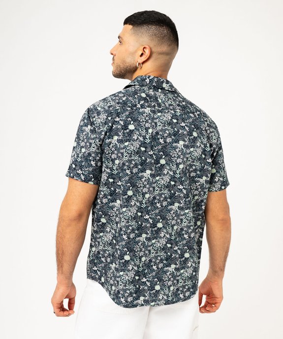 Chemise manches courtes à motifs fleuris homme vue3 - GEMO (HOMME) - GEMO