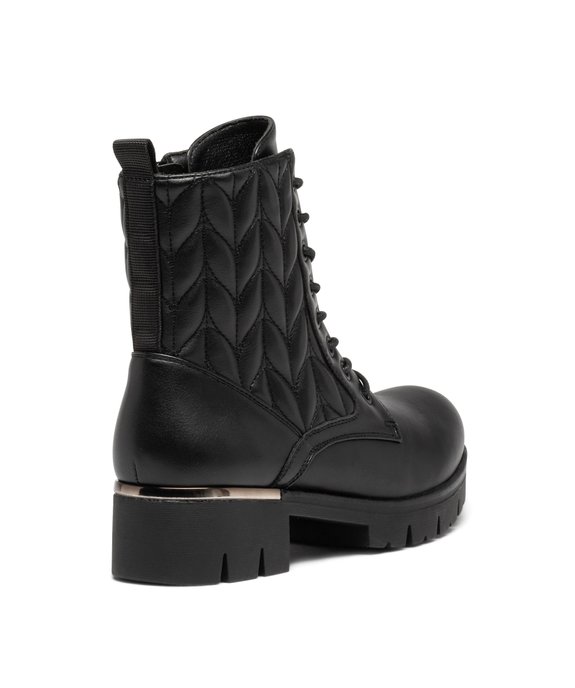 Boots femme dessus uni et matelassé à semelle crantée  vue4 - GEMO (CASUAL) - GEMO