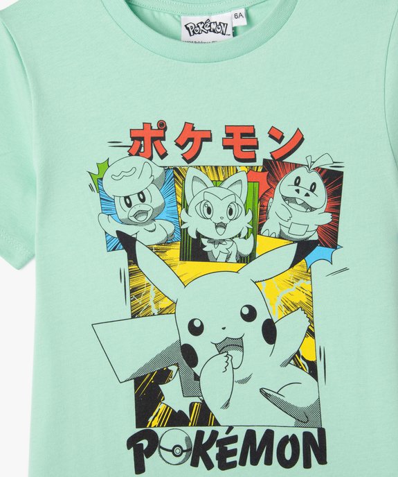 Tee-shirt manches courtes imprimé devant et dos garçon - Pokémon vue3 - POKEMON - GEMO