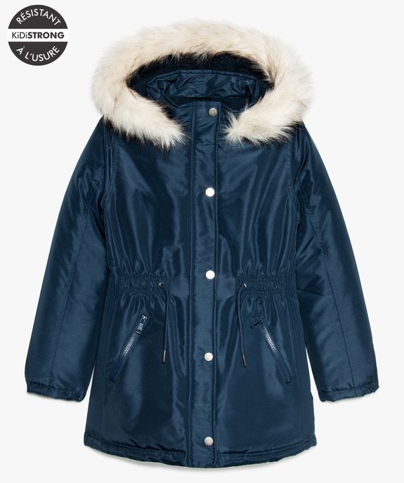 Manteau fille déperlant à capuche et doublure  vue1 - GEMO (JUNIOR) - GEMO