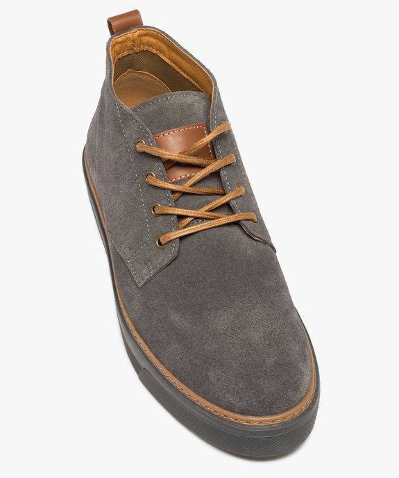 Derbies homme montants dessus cuir uni – Tanéo vue5 - TANEO - GEMO